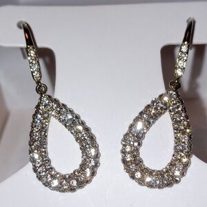 NWT Chrystina genuine crystal drop earrings